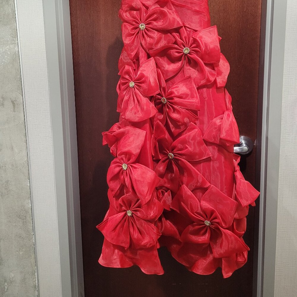 Precious Formals P154 Size 2 Red Prom Dress - Picture 8 of 10